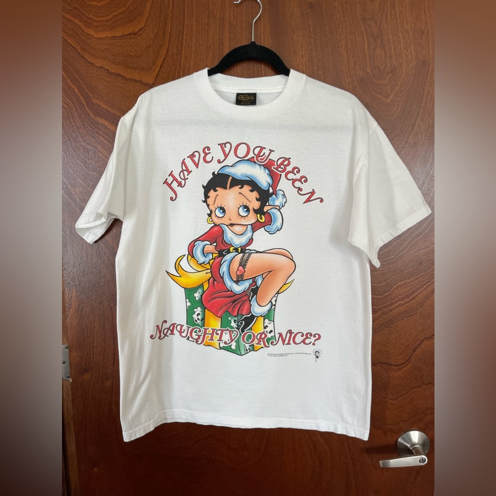 Vintage 1998 Betty Boop Have You Been Naughty or Nice single stitch Changes Tag